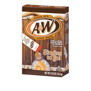 A&W Root Beer Singles To Go 6 Count