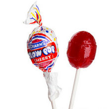 Load image into Gallery viewer, Cherry Bubble Gum Filled Blow Pops (48 Count)