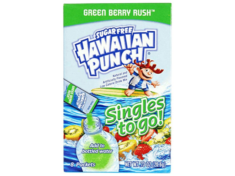Hawaiian Punch Green Berry Rush Singles To Go 6 Count